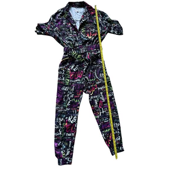 L'ATISTE Womens/Teen Coveralls Graphic Graffiti Print Size Small Mixed Media - Picture 4 of 9